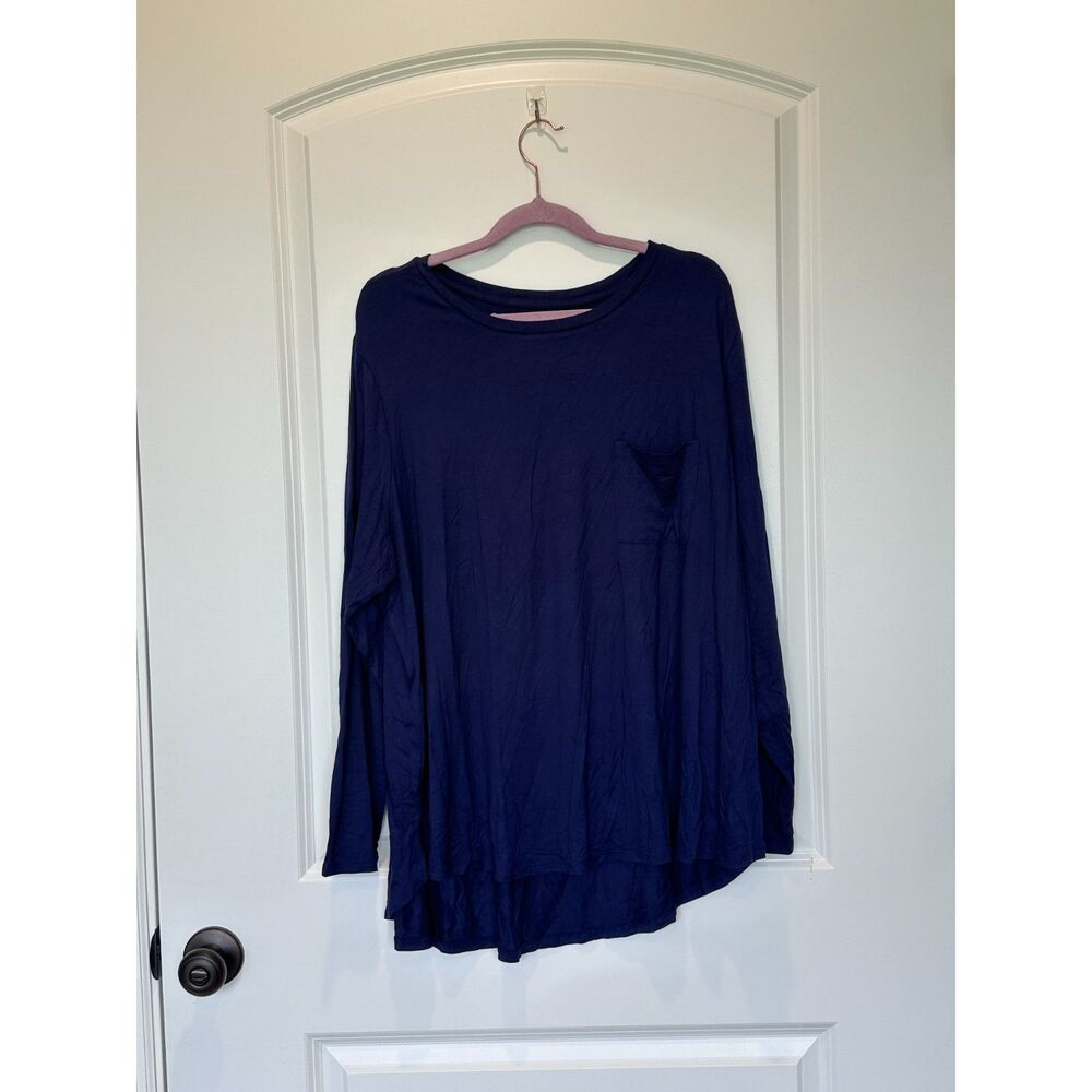 Grace & Karma Essential T-Shirt Long Sleeve Navy Size 2X